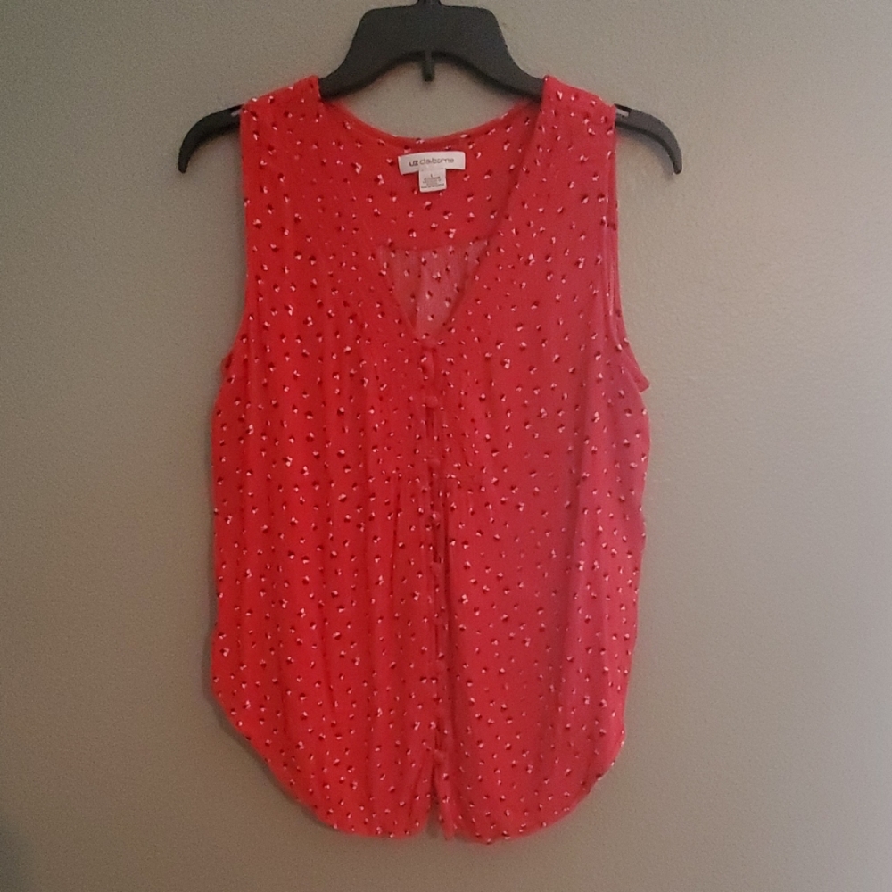 Red Ribbed Tank